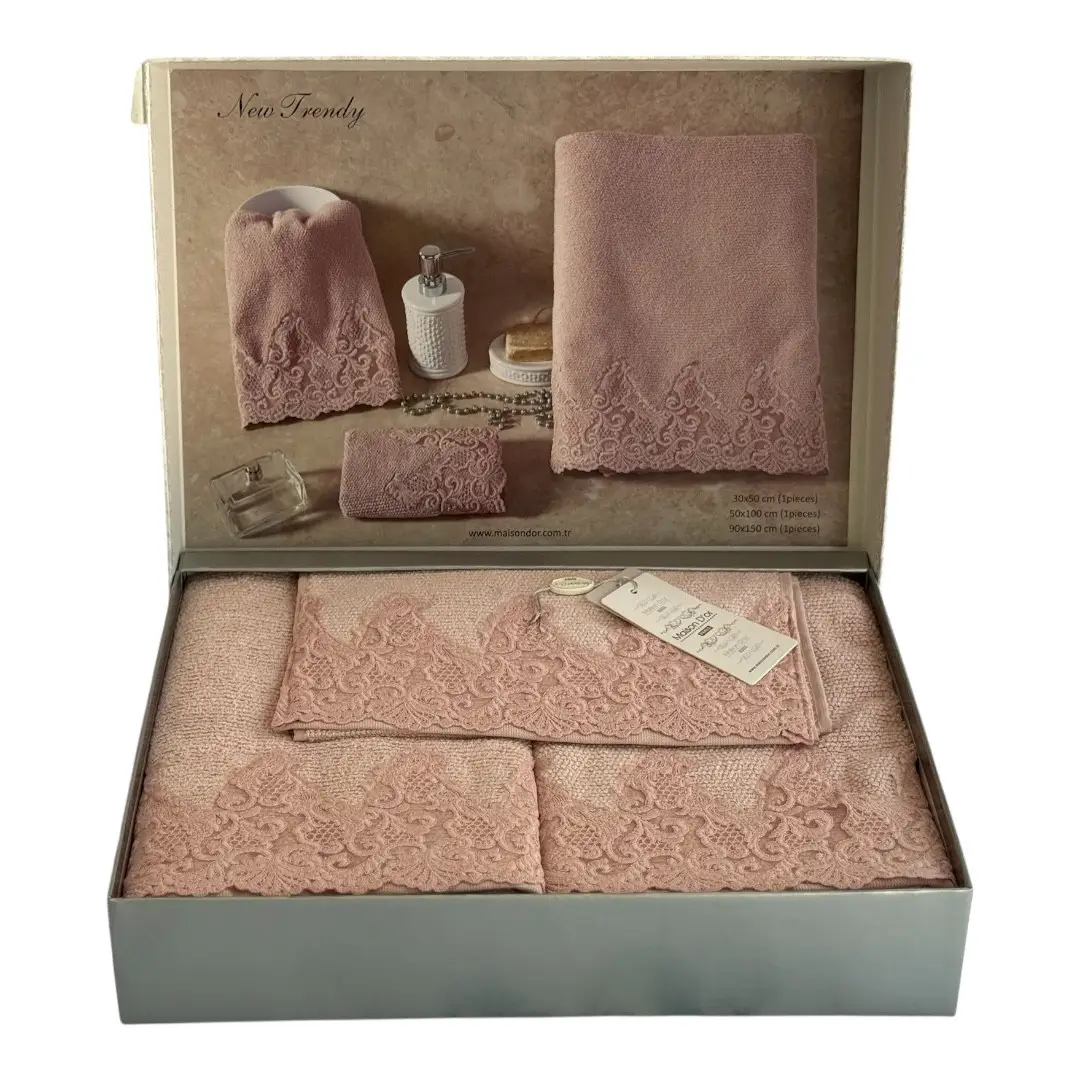 Набір рушників Maison D'or Trendy Rose махрові 30-50 см,50-100 см,85-150 см