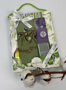 Набір подарунковий Maison D'or Lavander кухонний рушник/мило/саше Olive