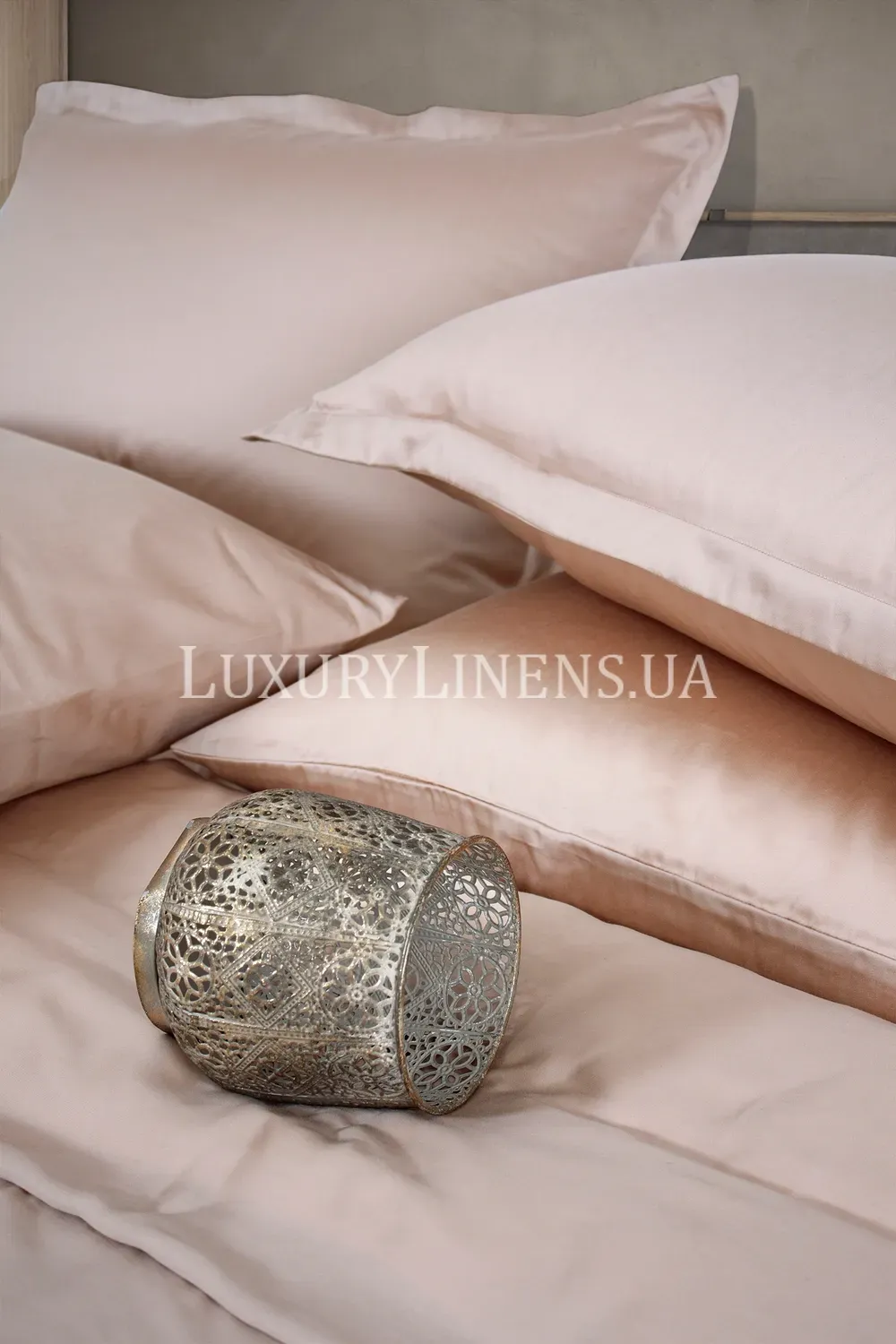 Комплект постільної білизни LUXURY LINENS Cecilia Tencel BEIGE 100% тенсел, Двоспальні