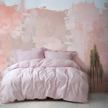 Постільна білизна Lotus Home сатин premium Dakota Modern рожевий євро