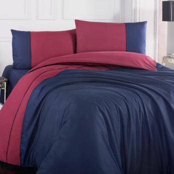 Постільна білизна Altinbasak Lacivert-bordo ранфорс полуторний 160*220/180*240/50*70-2 100% бабовна