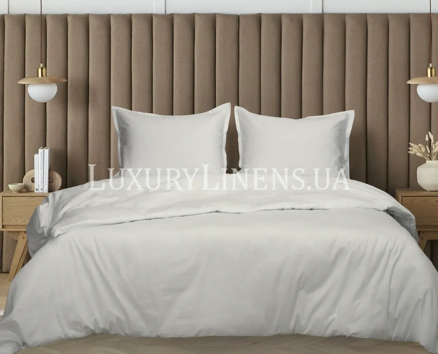 Постільна білизна LUXURY LINENS OFF WHITE 100% бавовна,