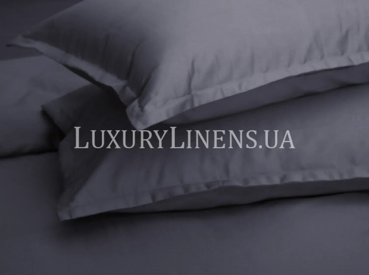 Постільна білизна LUXURY LINENS GREY 100% бавовна, Двоспальні