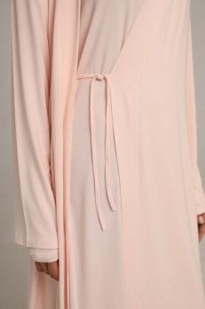 Довгий жіночий халат із мікромодала