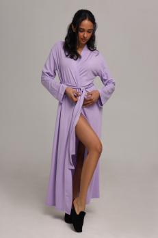 Довгий жіночий халат із мікромодала