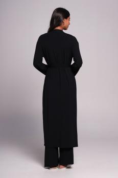 Довгий жіночий халат із мікромодала