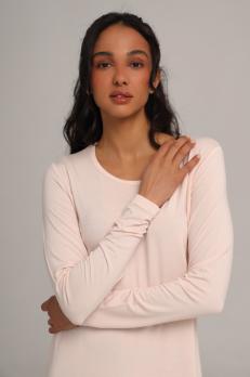 Жіноча сорочка із мікромодала з довгим рукавом