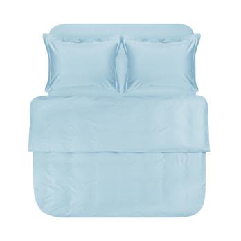 Постільна білизна сатин Lotus Home - Dakota Modern блакитний євро