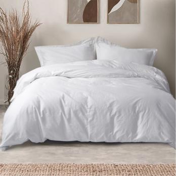 Постільна білизна сатин Lotus Home - Dakota Modern білий євро