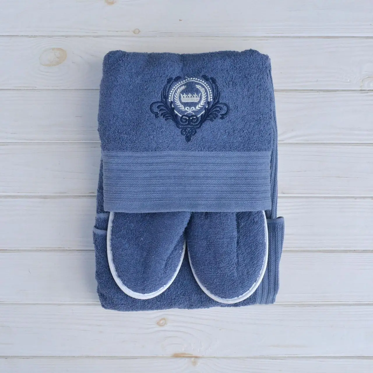 Набір для лазні чоловічий Fakili Sauna C подарунковий 100% бавовна індиго