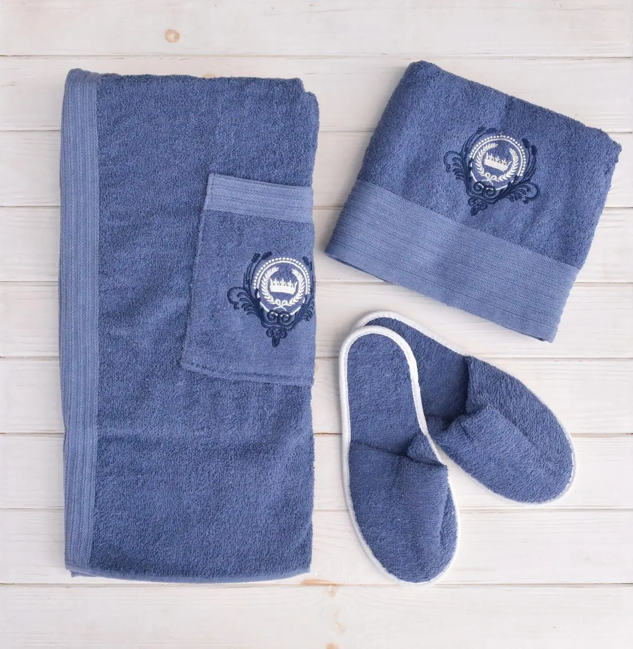 Набір для лазні чоловічий Fakili Sauna C подарунковий 100% бавовна індиго