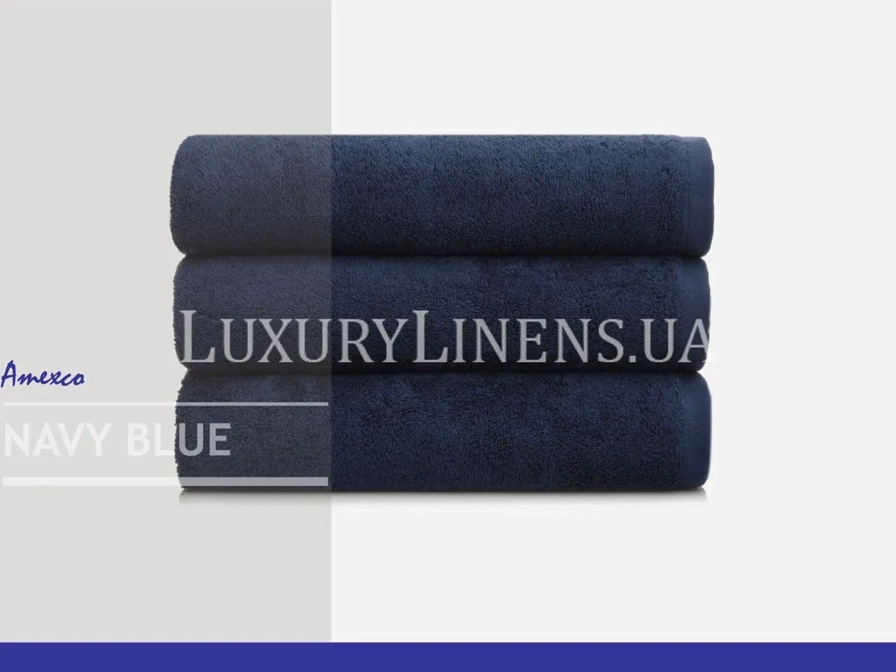 Рушник Amexco синій 550 GR 100% бавовна Пакистан, Синій,