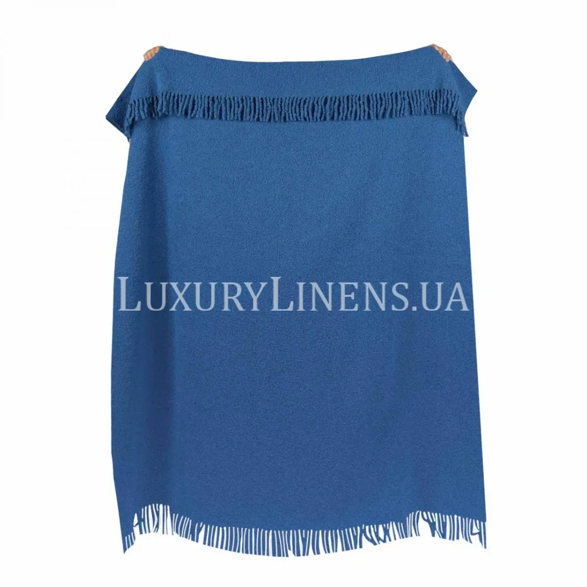 Плед LANAVITTA ПРЕМІУМ 140x200 синій 80%вовна/20%ПАН, 140х200