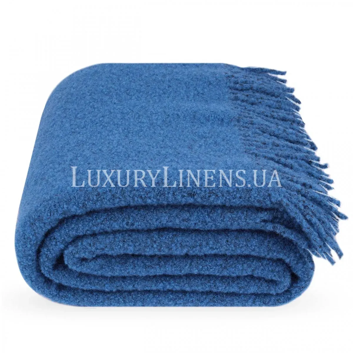 Плед LANAVITTA ПРЕМІУМ 140x200 синій 80%вовна/20%ПАН, 140х200