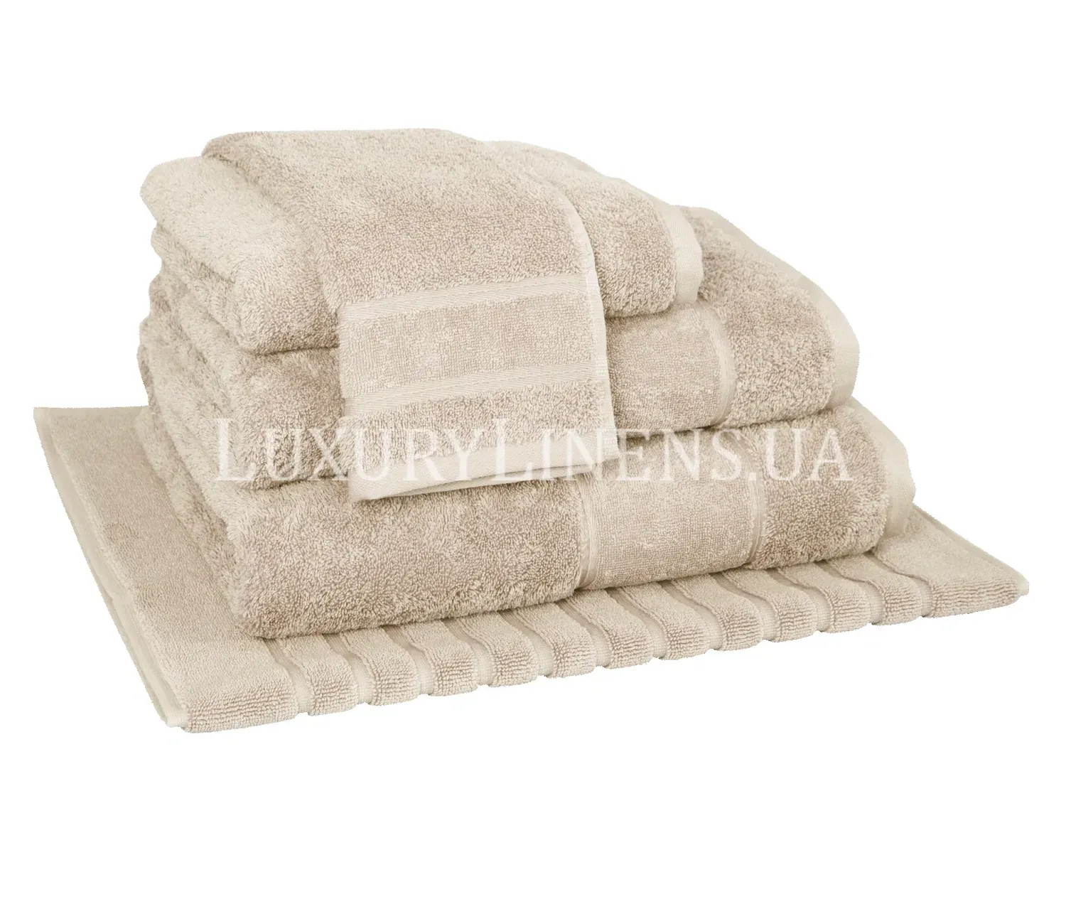 Рушник LUXURY LINENS Basic Line Beige, Бежевий