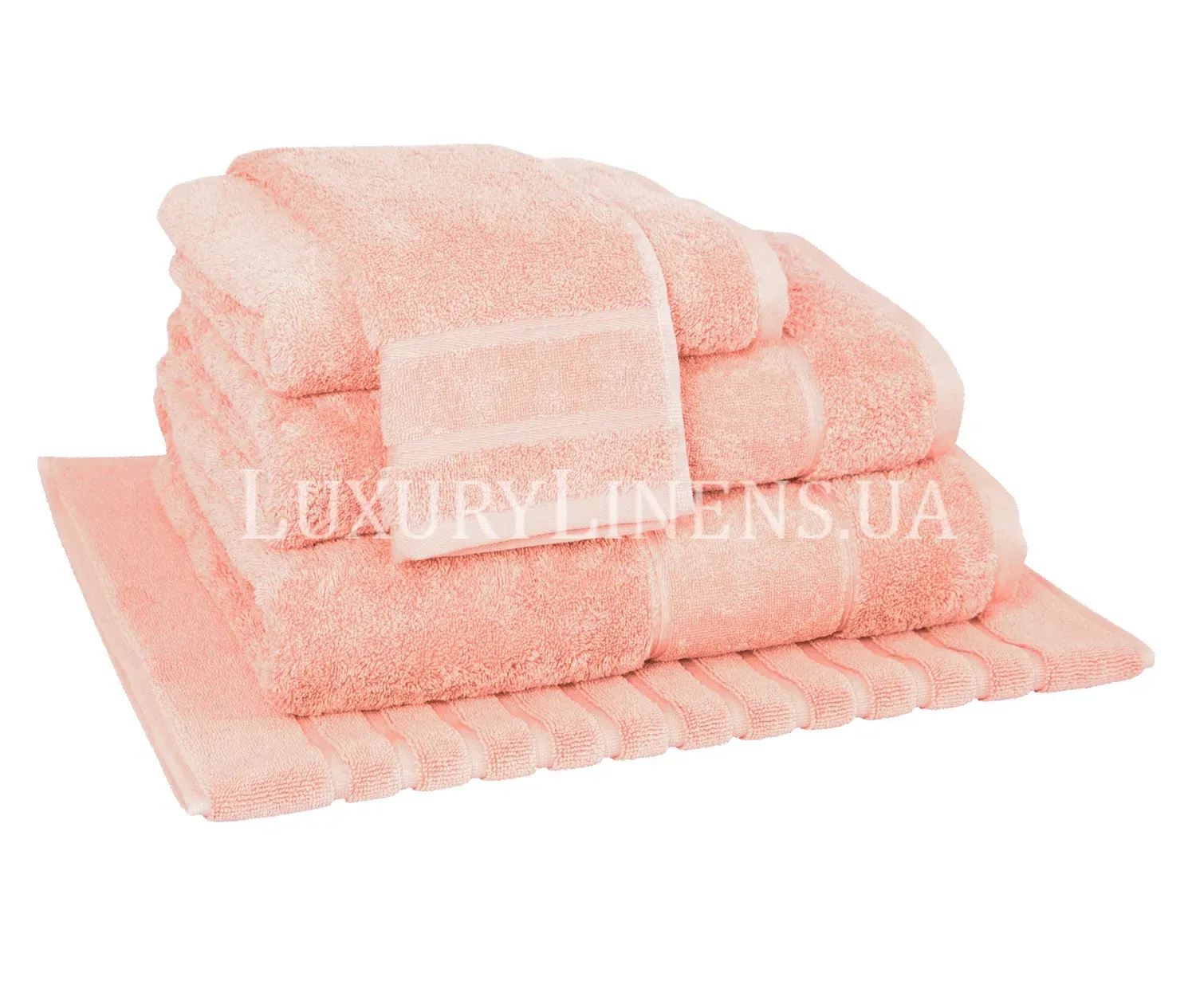 Рушник LUXURY LINENS Basic Line Somon, Персиковий