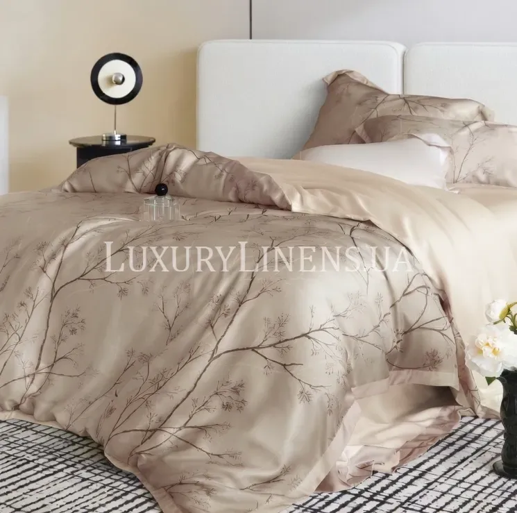 Постільна білизна LUXURY LINENS Marcella CAPPUCCINO 100%єгипетська бавовна