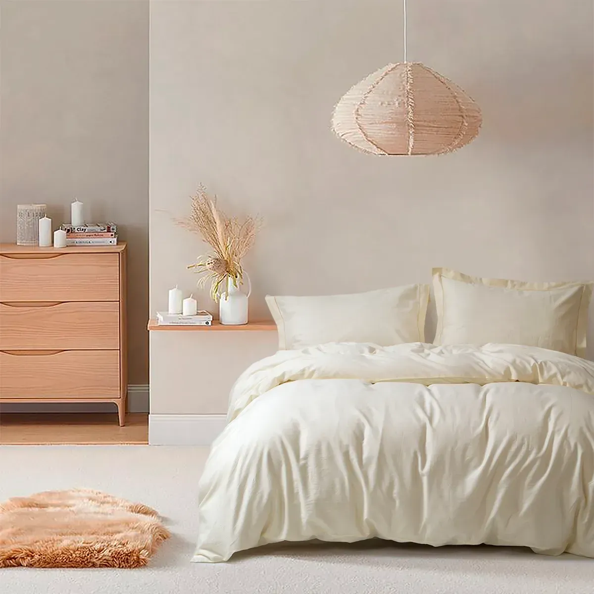 Постільна білизна сатин Lotus Home - Dakota Modern масляний євро Євро Масляний 200x220 см