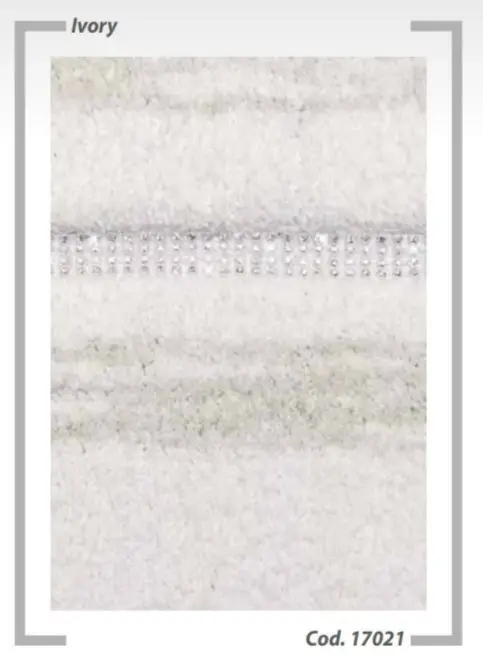 Килимок для ванної Diamond ivory 55*110см,колір молочний, бавовна 100%